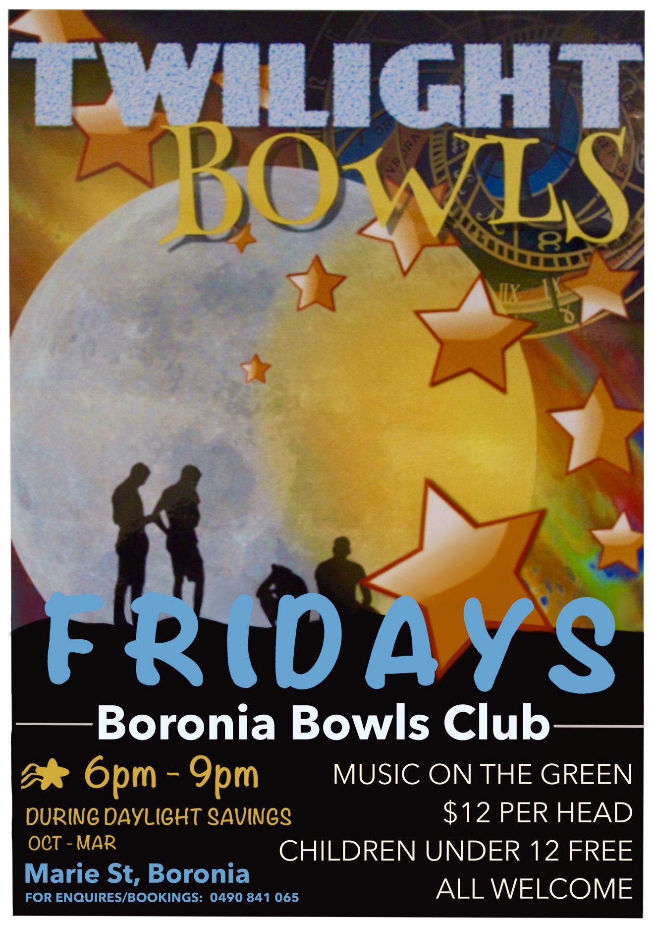 Boronia Bowls Twilight Poster